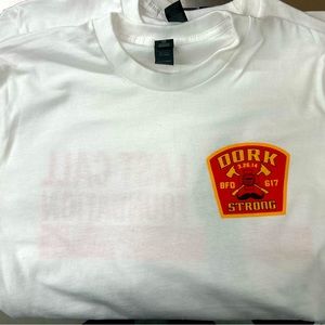 Firefighter Tshirt Last Call Foundation Decade commemorative Dork Strong